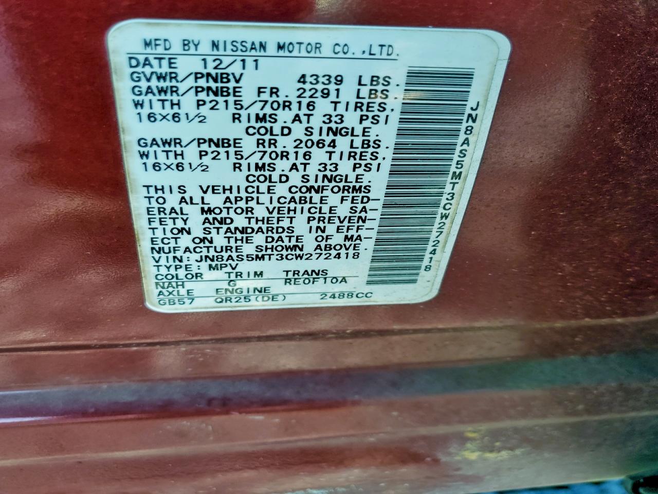 Nissan Rogue S Image 12