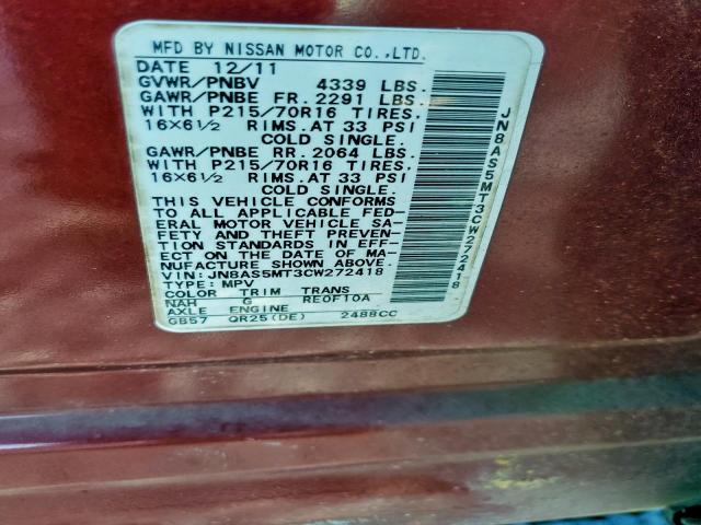 Nissan Rogue S Image 12